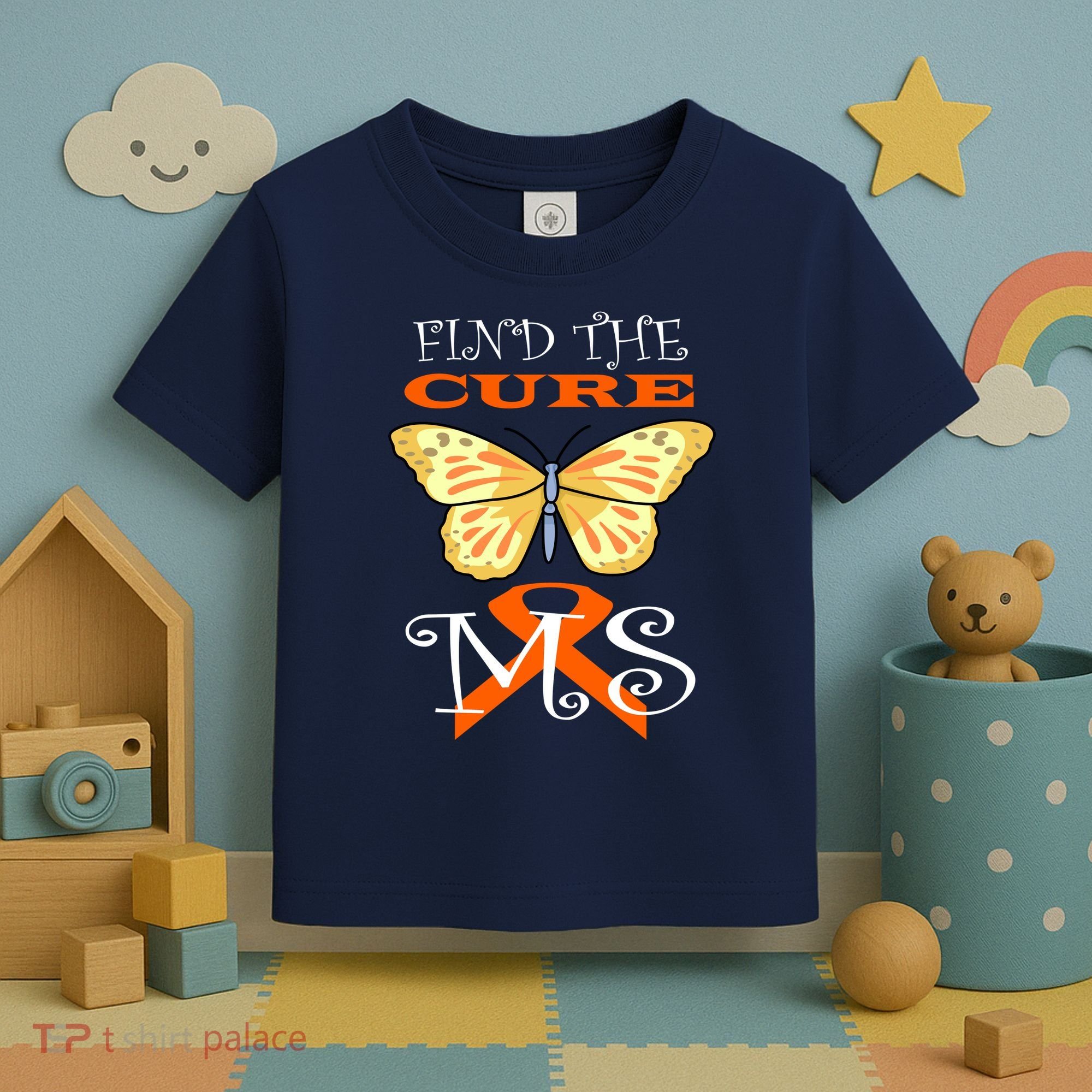 Support MS Help Find The Cure Ribbon Multiple Sclerosis Toddler T-Shirt