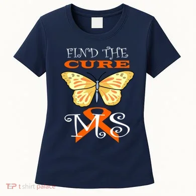Support MS Help Find The Cure Ribbon Multiple Sclerosis Women's T-Shirt
