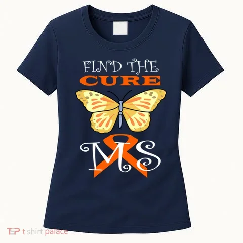 Support MS Help Find The Cure Ribbon Multiple Sclerosis Women's T-Shirt in the selected color