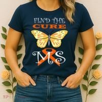 Support MS Help Find The Cure Ribbon Multiple Sclerosis Women's T-Shirt thumb 2