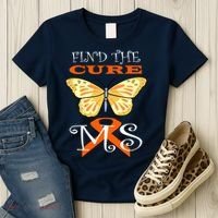 Support MS Help Find The Cure Ribbon Multiple Sclerosis Women's T-Shirt thumb 3