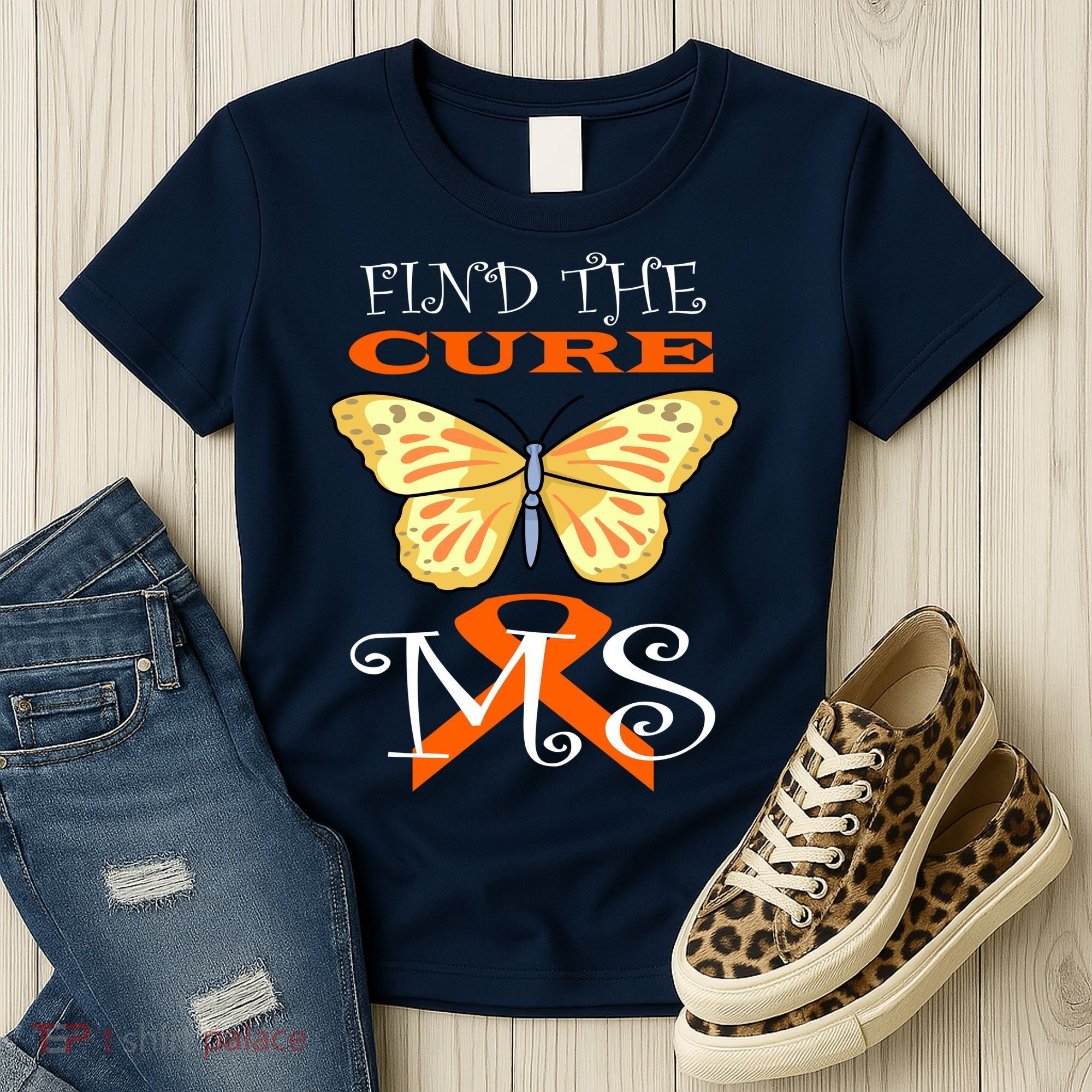 Support MS Help Find The Cure Ribbon Multiple Sclerosis Women's T-Shirt