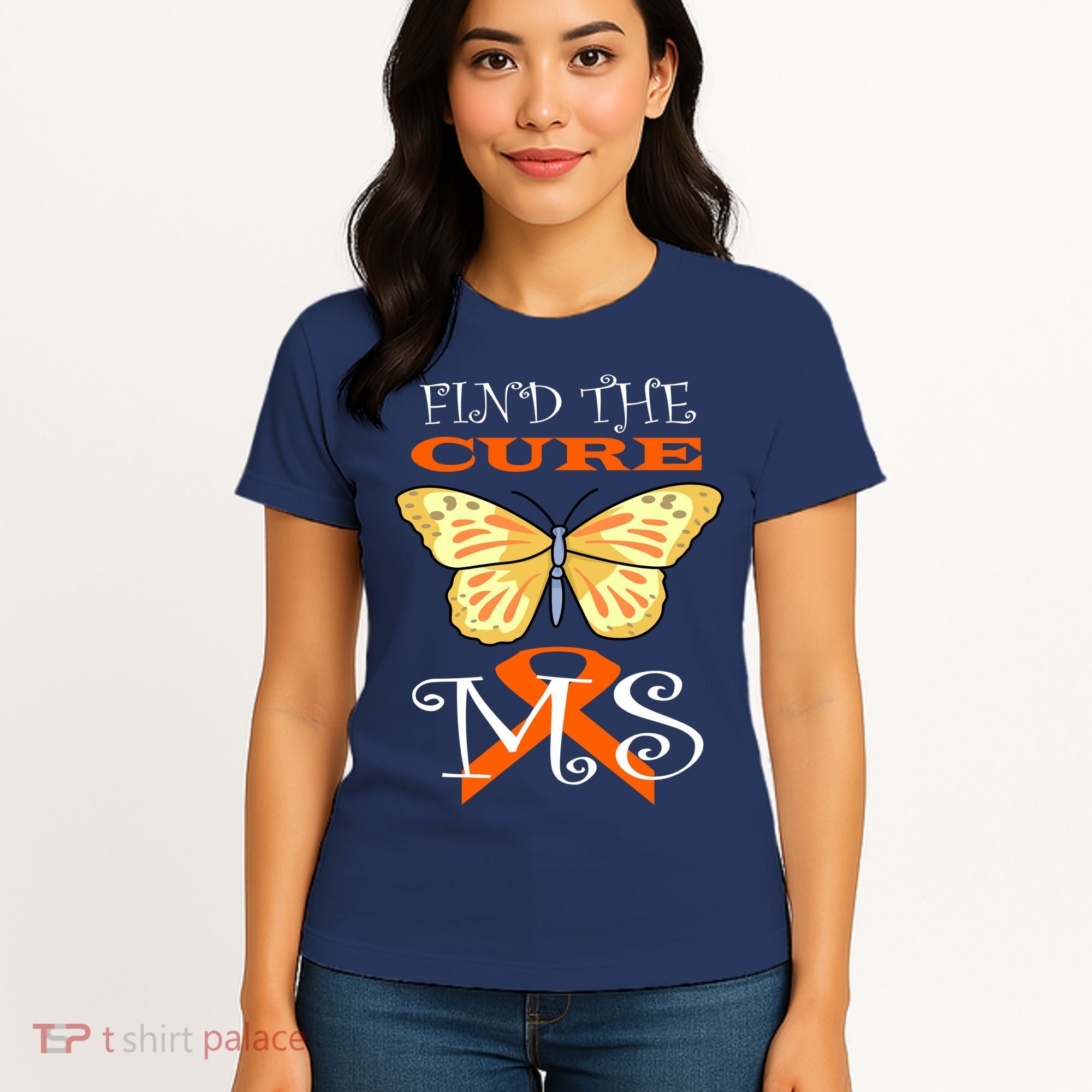 Support MS Help Find The Cure Ribbon Multiple Sclerosis Women's T-Shirt