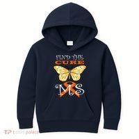 Support MS Help Find The Cure Ribbon Multiple Sclerosis Kids Hoodie thumb 0