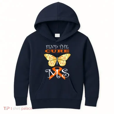 Support MS Help Find The Cure Ribbon Multiple Sclerosis Kids Hoodie