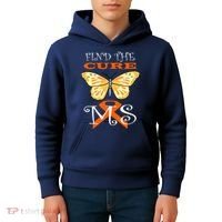 Support MS Help Find The Cure Ribbon Multiple Sclerosis Kids Hoodie thumb 4