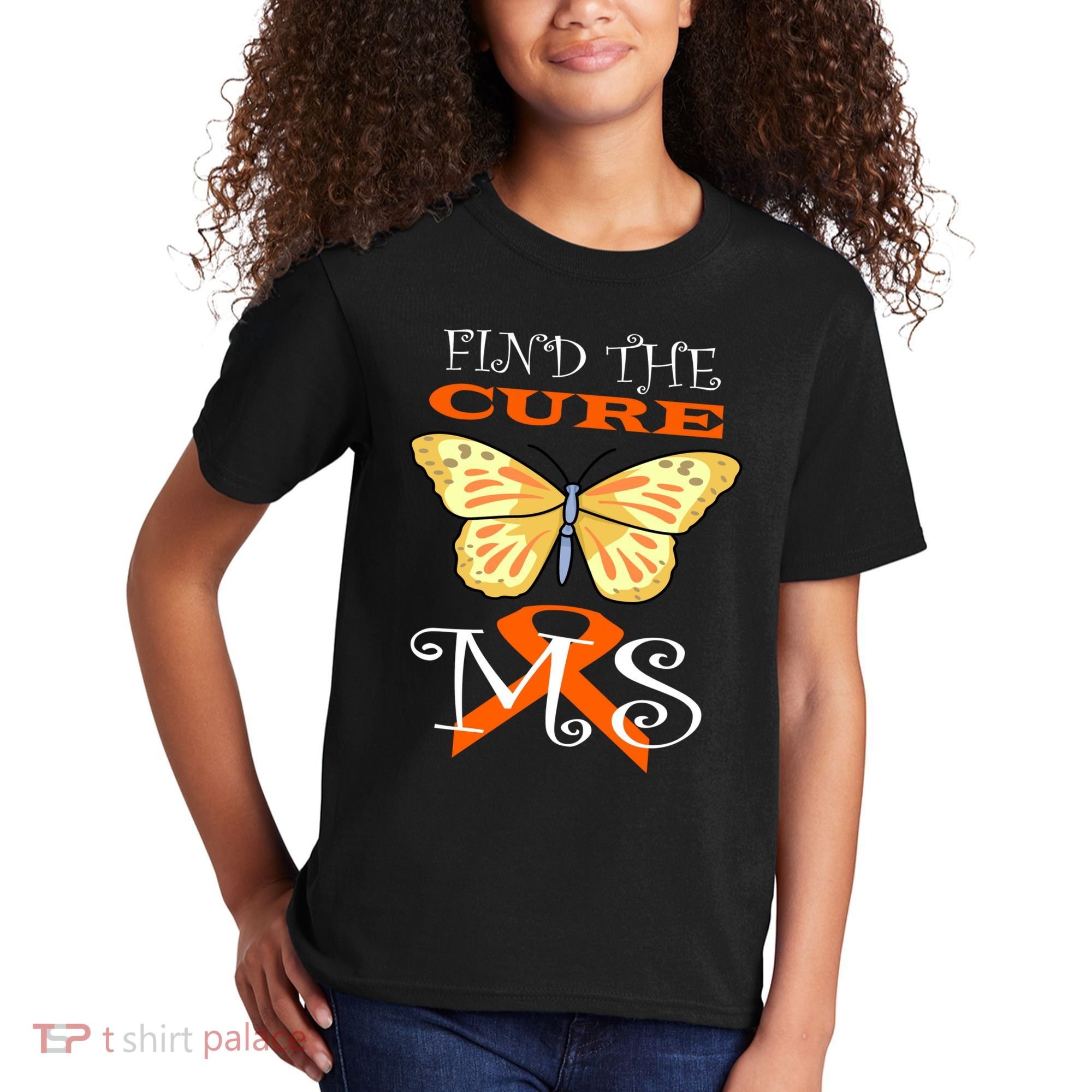 Support MS Help Find The Cure Ribbon Multiple Sclerosis Kids T-Shirt