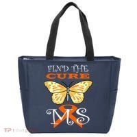 Support MS Help Find The Cure Ribbon Multiple Sclerosis Tote Bag thumb 0