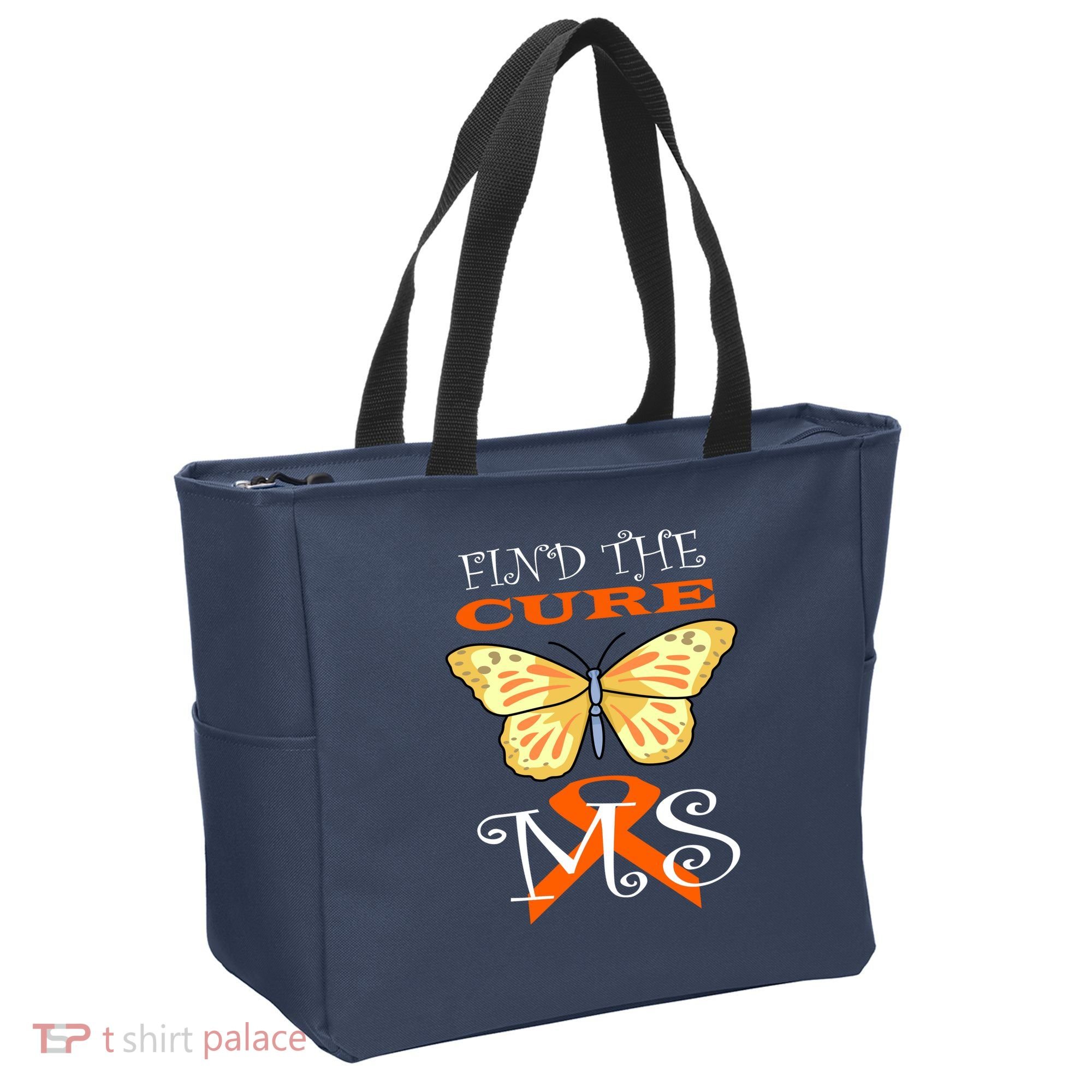 Support MS Help Find The Cure Ribbon Multiple Sclerosis Tote Bag
