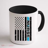 Support Nurses Front Line Flag Coffee Mug thumb 1
