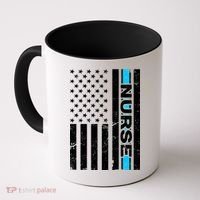 Support Nurses Front Line Flag Coffee Mug thumb 0
