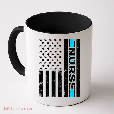 Support Nurses Front Line Flag Coffee Mug