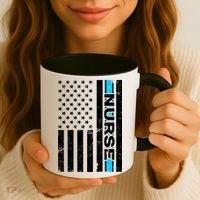 Support Nurses Front Line Flag Coffee Mug thumb 3