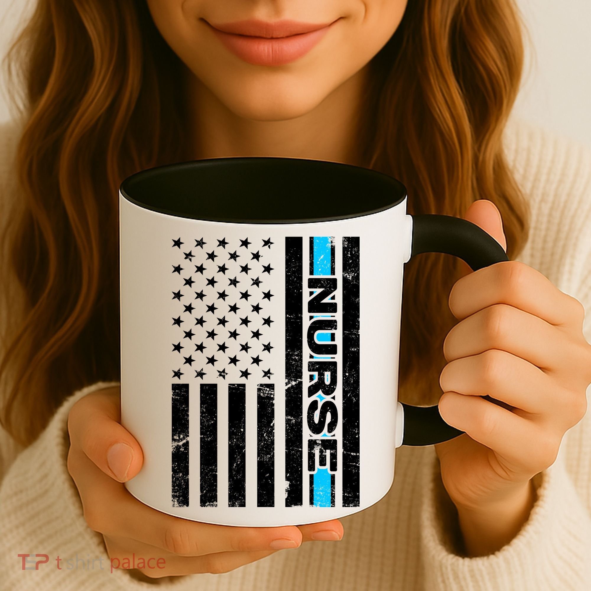 Support Nurses Front Line Flag Coffee Mug