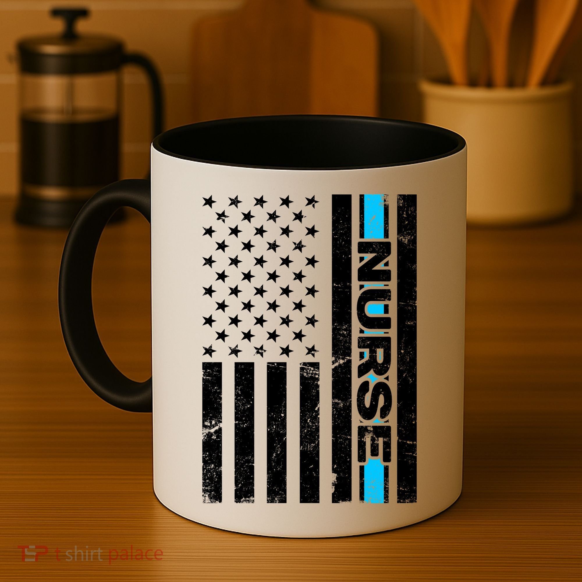 Support Nurses Front Line Flag Coffee Mug
