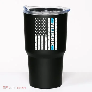 Support Nurses Front Line Flag Tumbler