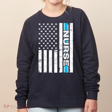 Support Nurses Front Line Flag Women's Sweatshirt