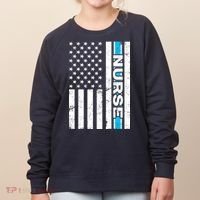 Support Nurses Front Line Flag Women's Sweatshirt thumb 0