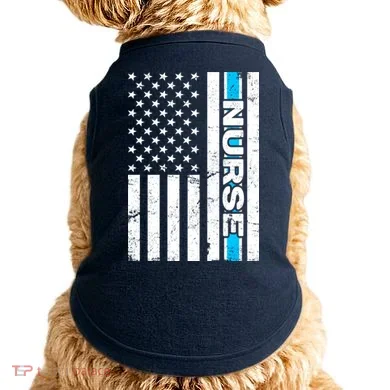 Support Nurses Front Line Flag Doggie Tank