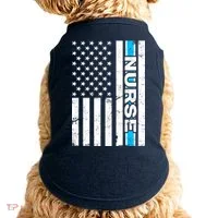 Support Nurses Front Line Flag Doggie Tank thumb 0