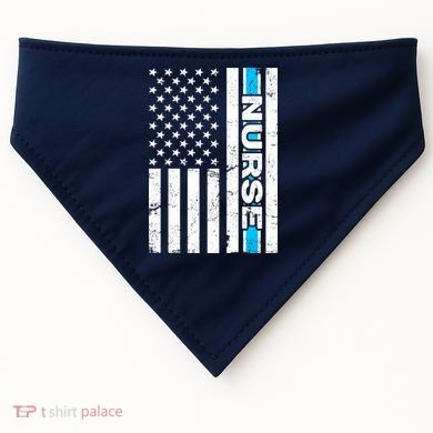 Support Nurses Front Line Flag USA-Made Doggie Bandana