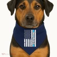 Support Nurses Front Line Flag USA-Made Doggie Bandana thumb 1