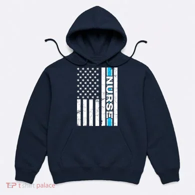 Support Nurses Front Line Flag Hoodie