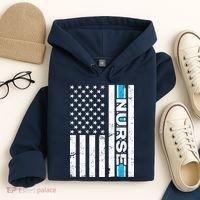 Support Nurses Front Line Flag Hoodie thumb 4