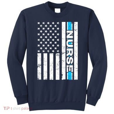 Support Nurses Front Line Flag Sweatshirt