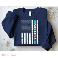 Support Nurses Front Line Flag Sweatshirt thumb 2