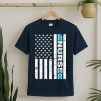 Support Nurses Front Line Flag T-Shirt thumb 2