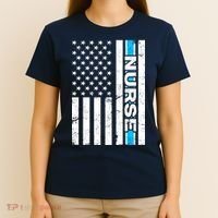 Support Nurses Front Line Flag T-Shirt thumb 4