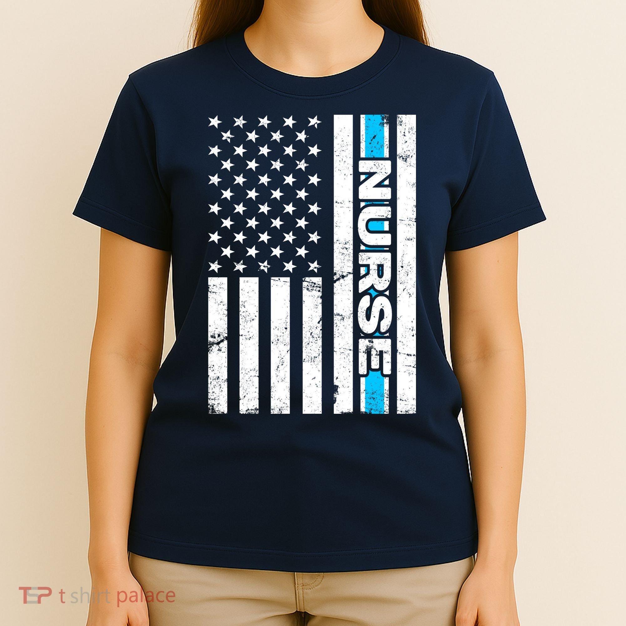 Support Nurses Front Line Flag T-Shirt