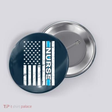 Support Nurses Front Line Flag Button