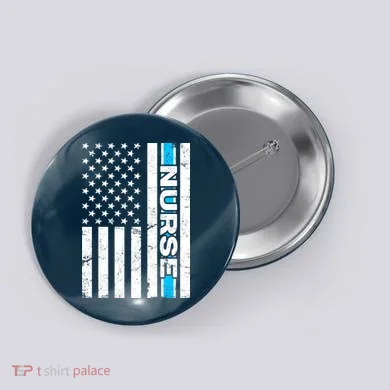 Support Nurses Front Line Flag Button
