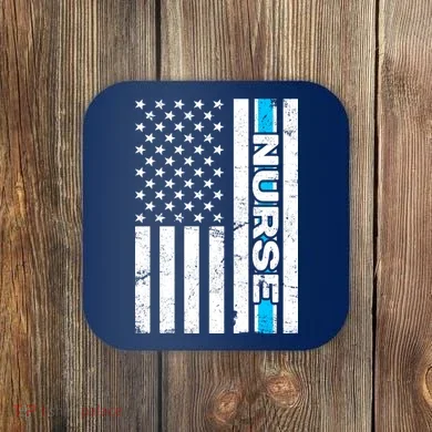 Support Nurses Front Line Flag Coaster