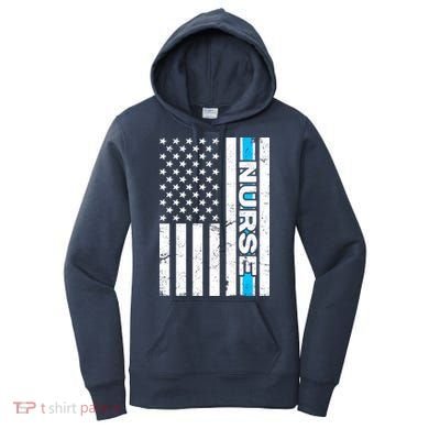 Support Nurses Front Line Flag Women's Hoodie