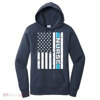 Support Nurses Front Line Flag Women's Hoodie thumb 0