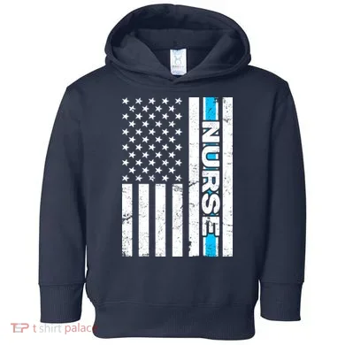 Support Nurses Front Line Flag Toddler Hoodie