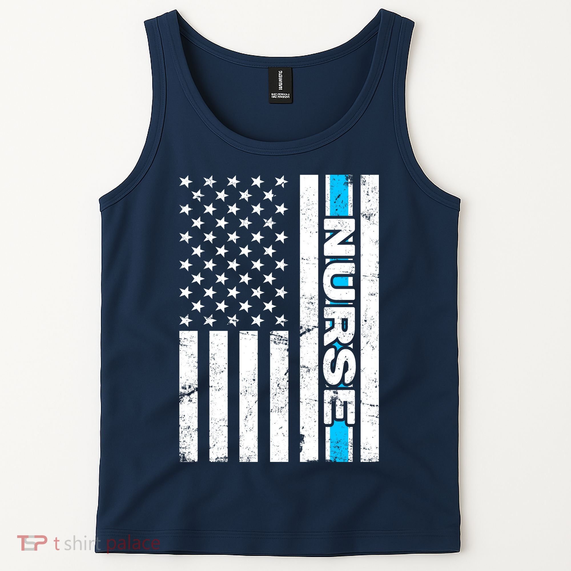 Support Nurses Front Line Flag Tank Top