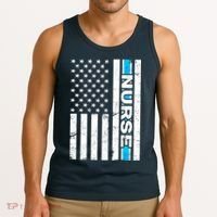 Support Nurses Front Line Flag Tank Top thumb 3