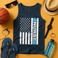 Support Nurses Front Line Flag Tank Top thumb 4