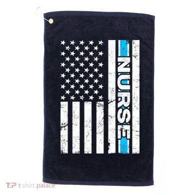 Support Nurses Front Line Flag Golf Towel