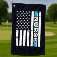 Support Nurses Front Line Flag Golf Towel thumb 1