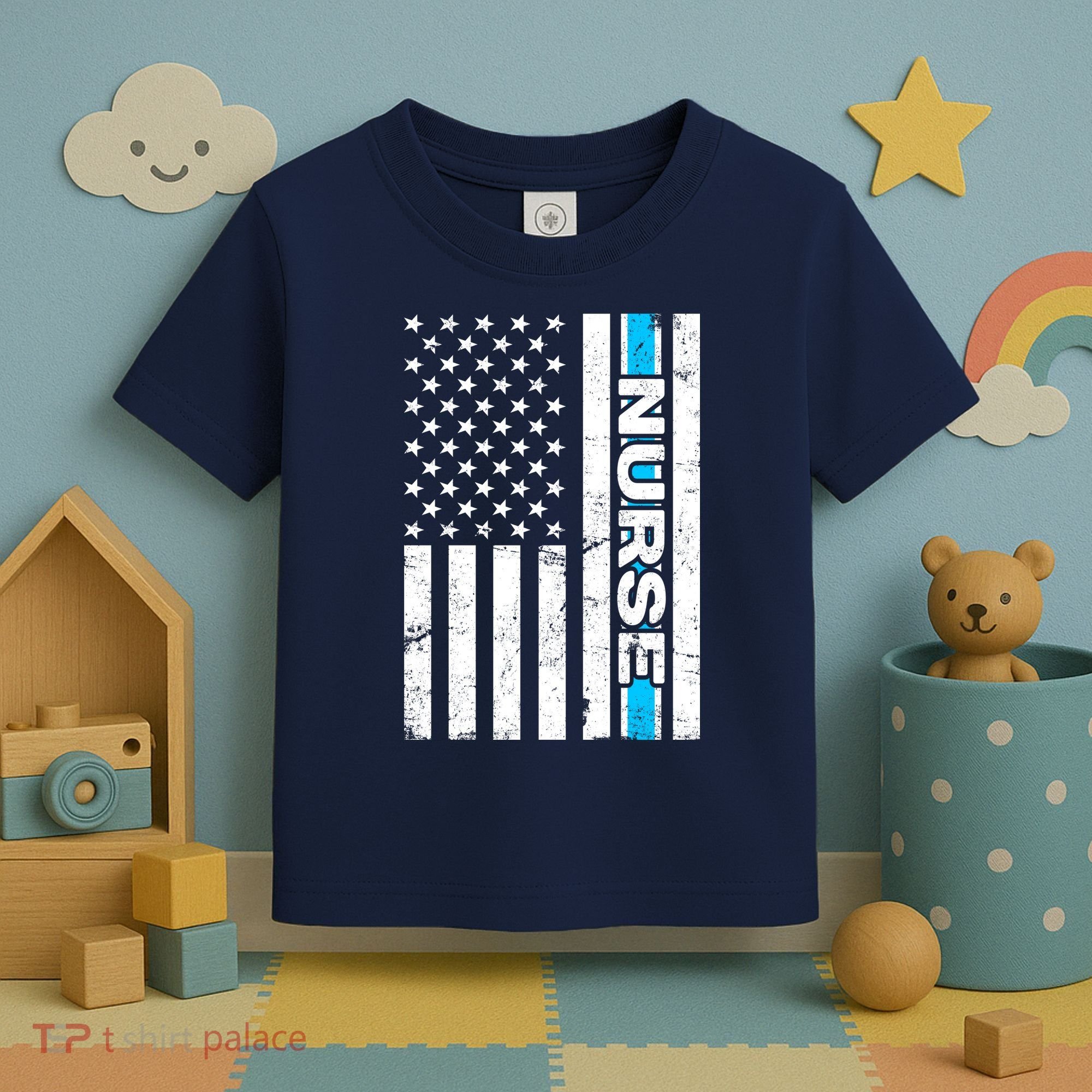 Support Nurses Front Line Flag Toddler T-Shirt