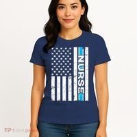 Support Nurses Front Line Flag Women's T-Shirt thumb 4