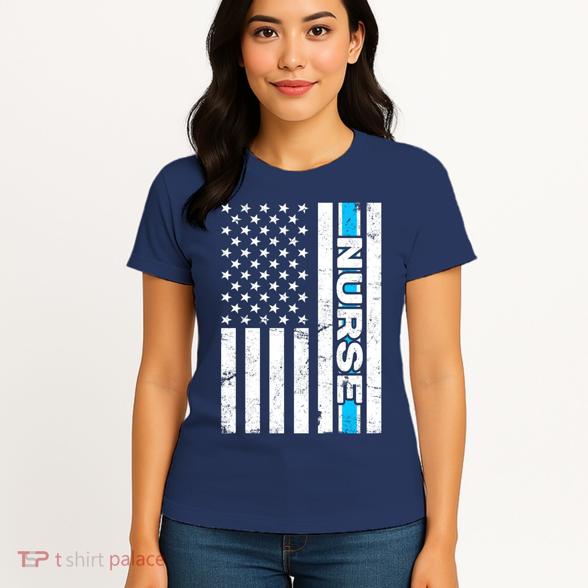 Support Nurses Front Line Flag Women's T-Shirt
