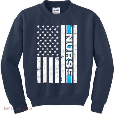 Support Nurses Front Line Flag Kids Sweatshirt