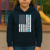 Support Nurses Front Line Flag Kids Hoodie thumb 3