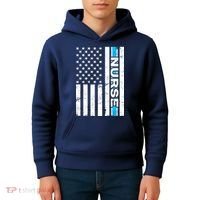 Support Nurses Front Line Flag Kids Hoodie thumb 4